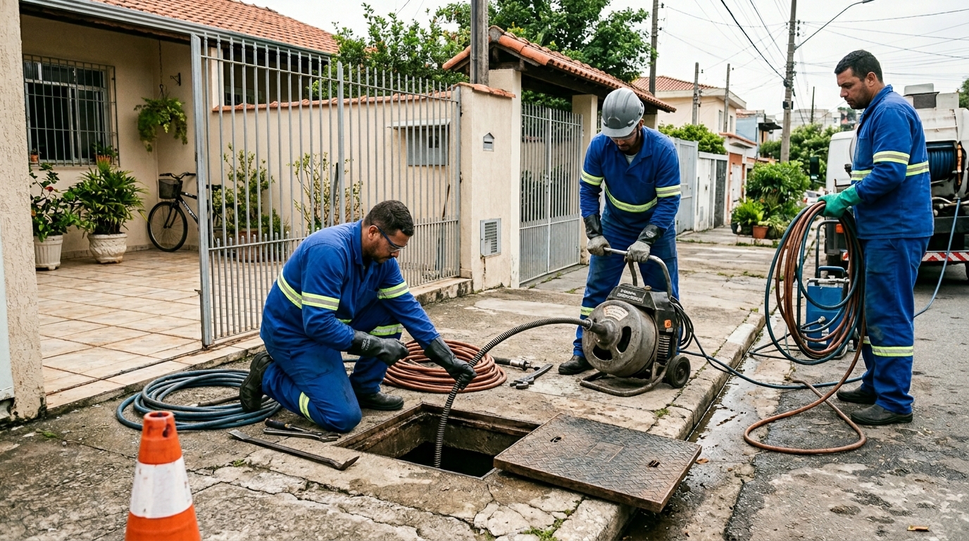 Desentupimento de esgoto em Campinas-SP