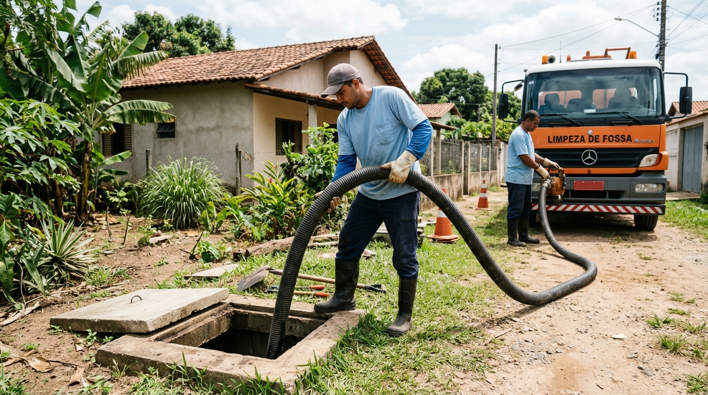 Higienização de fossa residencial em Campinas-SP